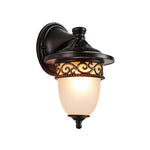 Vintage Outdoor Wall Sconce with Clear Glass Shade