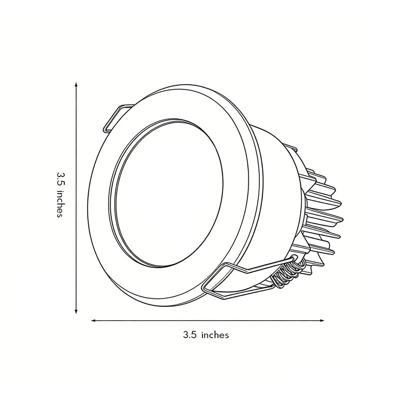 Modern Recessed LED Ceiling Lights for Bathroom & Kitchen, 5W/10W, IP65 Waterproof