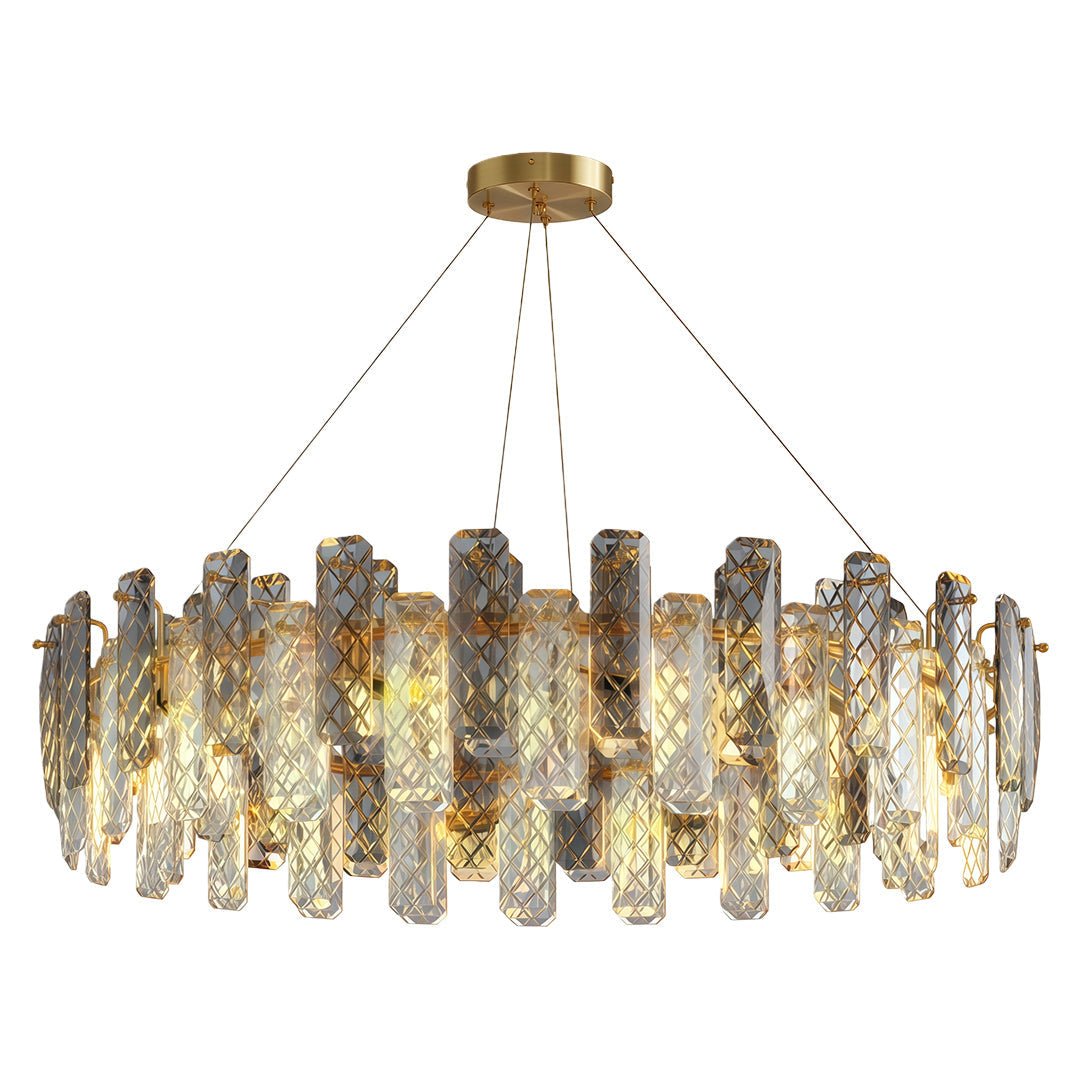 Lumière de Cristal Contemporary Crystal Chandelier with Adjustable Chain