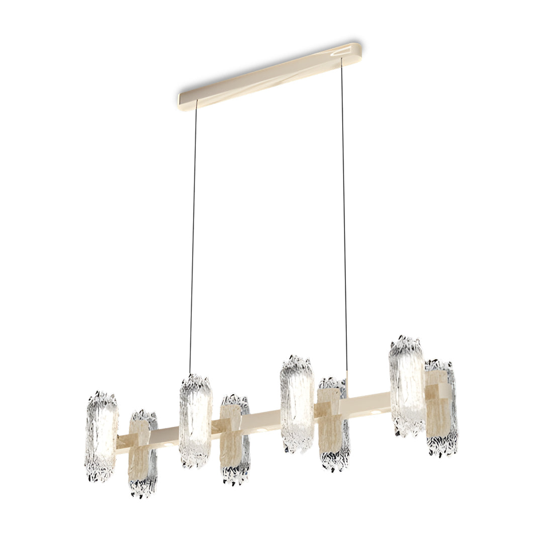 Aurelia Modern Metal Chandelier with Acrylic Shades, Gold Finish, LED