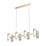 Aurelia Modern Metal Chandelier with Acrylic Shades, Gold Finish, LED