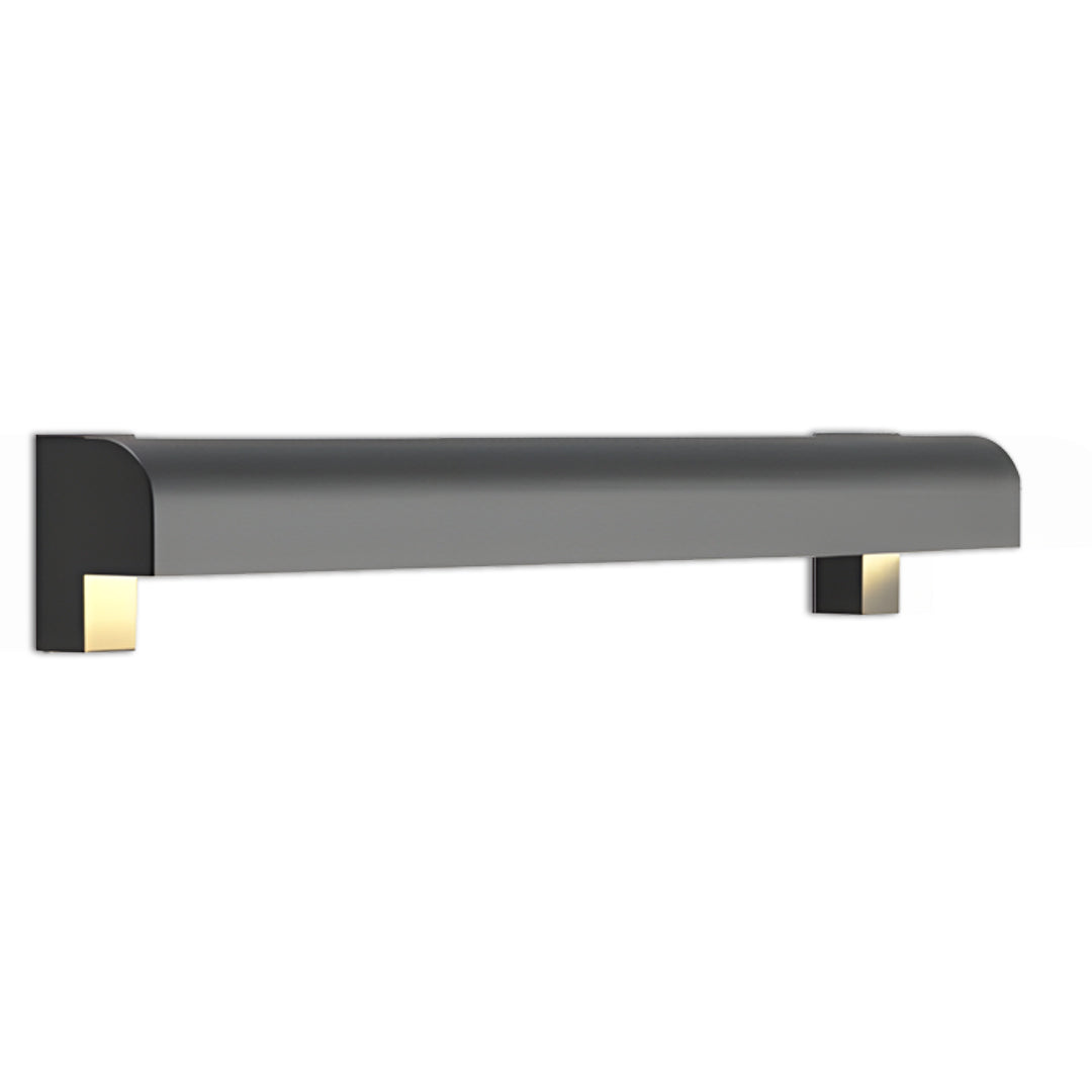 Modern Outdoor Wall Sconce with Black Stainless Steel and Warm LED Light