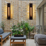 Industrial Linear Wall Sconce in Matte Black Iron for Modern Interiors