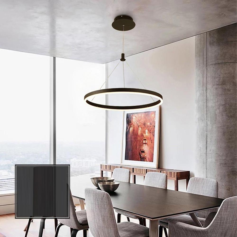 Corona 12 16 24 Wide Circle Led Ringed Glow Modern Chandeliers Hanging Ring Pendant Light