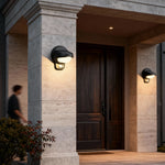 Aria Solar Wall Sconce Set of Two in Matte Black