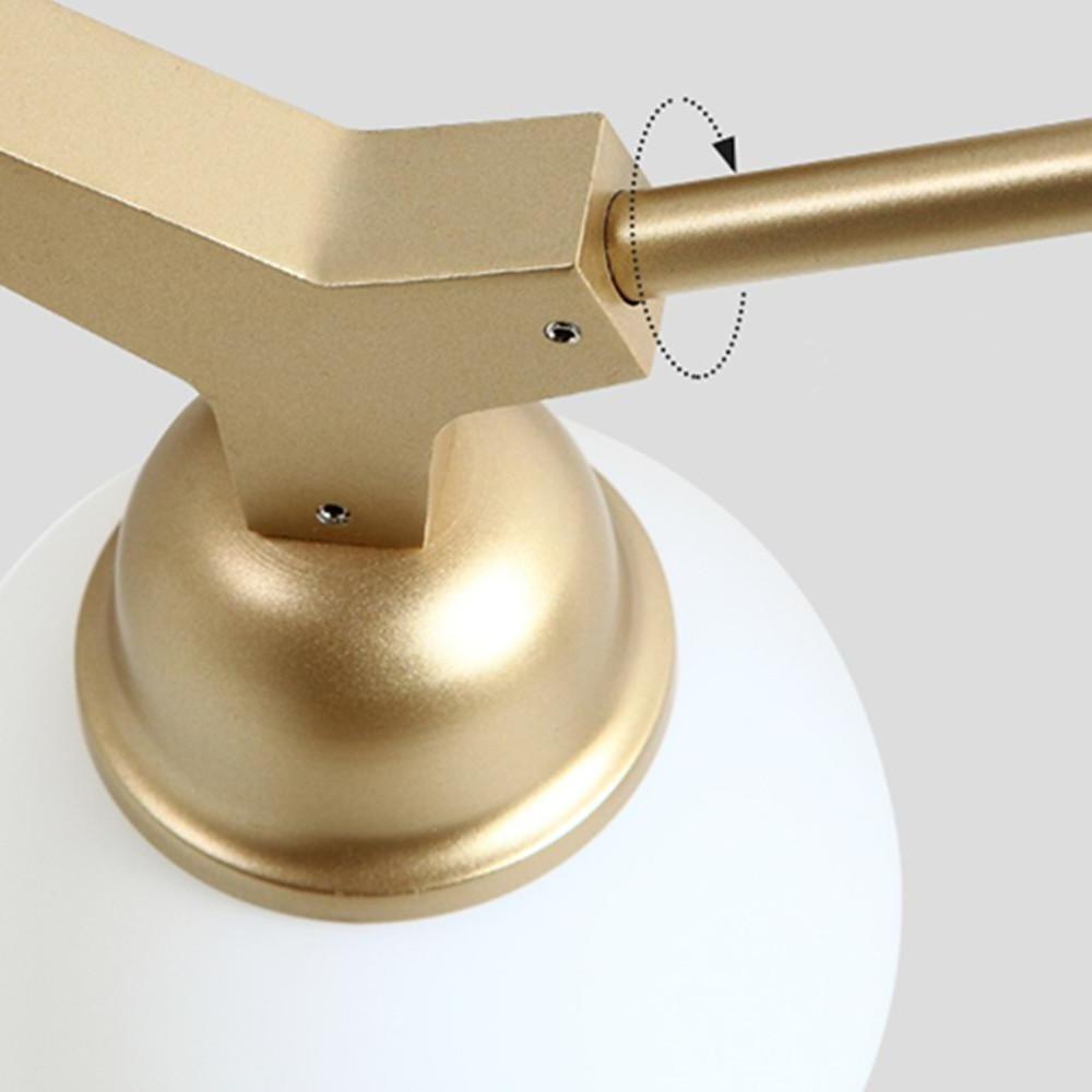 Linear Sputnik Semi Flush Mount Light With 6 White Opal Glass Shades 31 Dia
