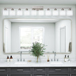 Modern Minimalist Vanity Light for Bathroom Mirror with Glass Shades