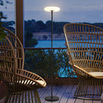 Halo Solar Floor Lamp – Modern Minimalist Outdoor Lighting with Adjustable Height