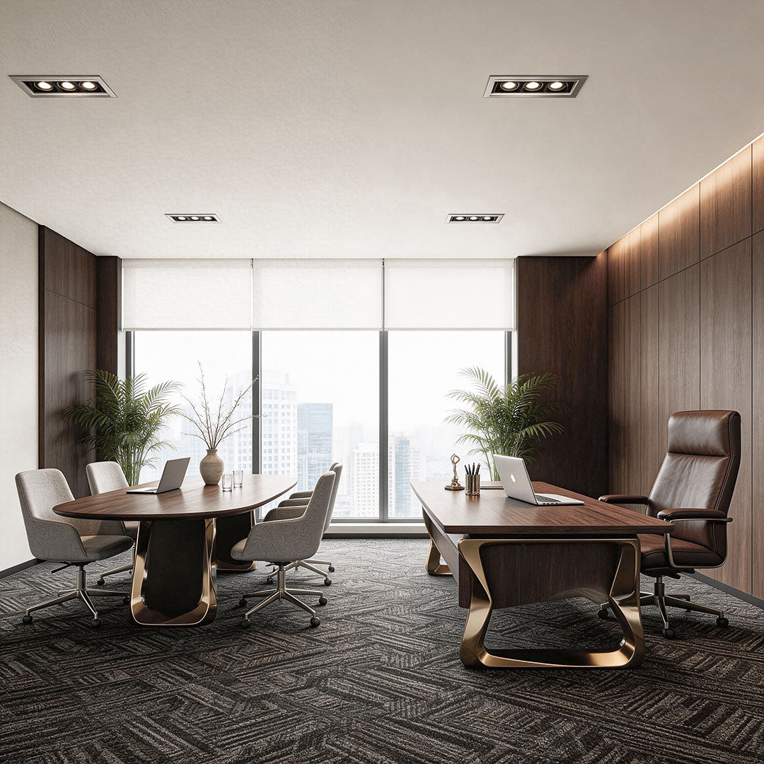 Recessed Linear LED Spotlight with Full-Spectrum Light, Modern Architectural Grille
