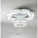 Ambient Crystal Led Flush Mount Light 20 24 31 Gold Or Silver