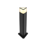 Modern Outdoor Pathway Bollard Lights, Black Aluminum LED Landscape Lighting