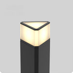 Modern Outdoor Pathway Bollard Lights, Black Aluminum LED Landscape Lighting