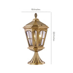 European Octagonal Copper Pillar Lantern for Outdoor Landscapes