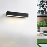 Modern Outdoor Wall Sconce with Integrated LED and Address Number Light