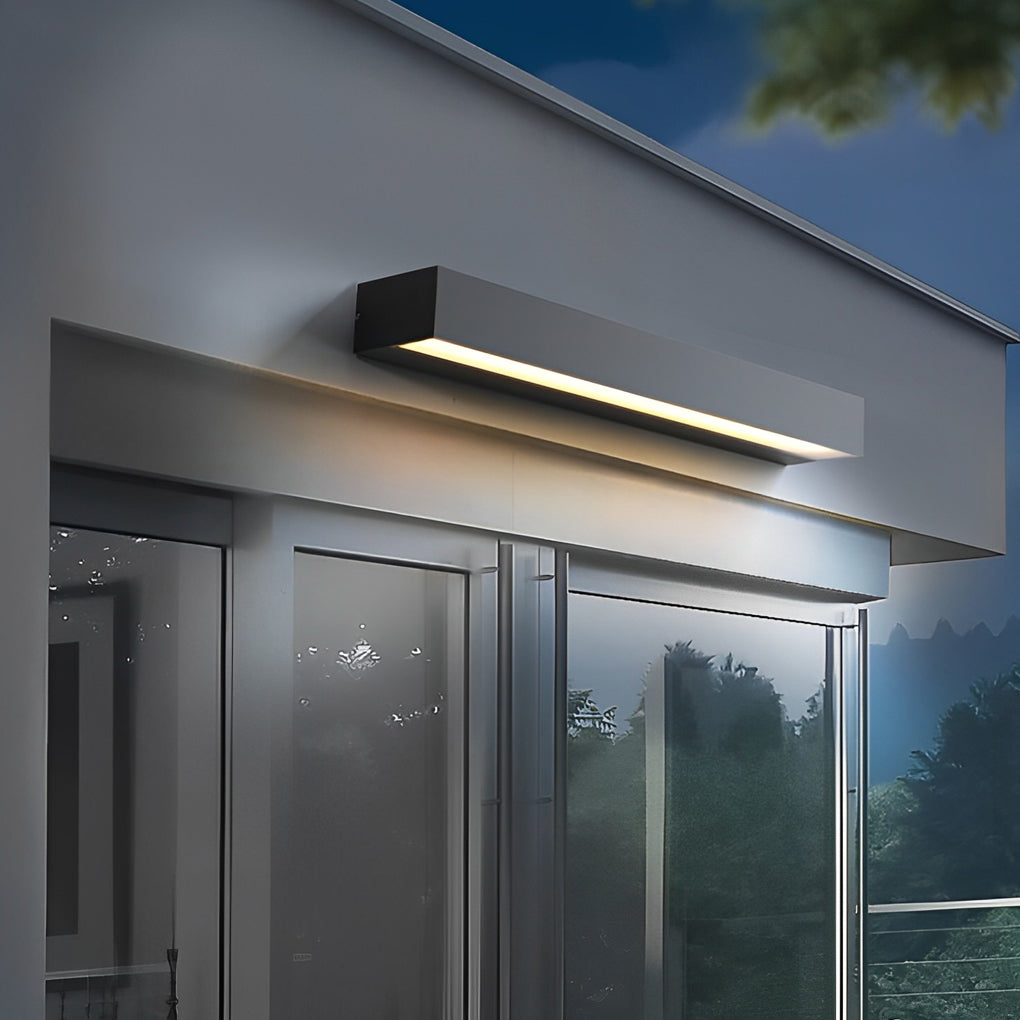Modern Outdoor Wall Sconce with Integrated LED and Address Number Light