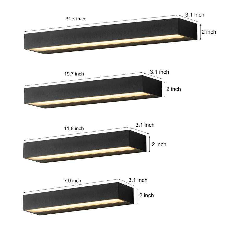 Modern Outdoor Wall Sconce with Integrated LED and Address Number Light