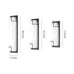 Black Stainless Steel Outdoor Wall Sconce with Marble Shade
