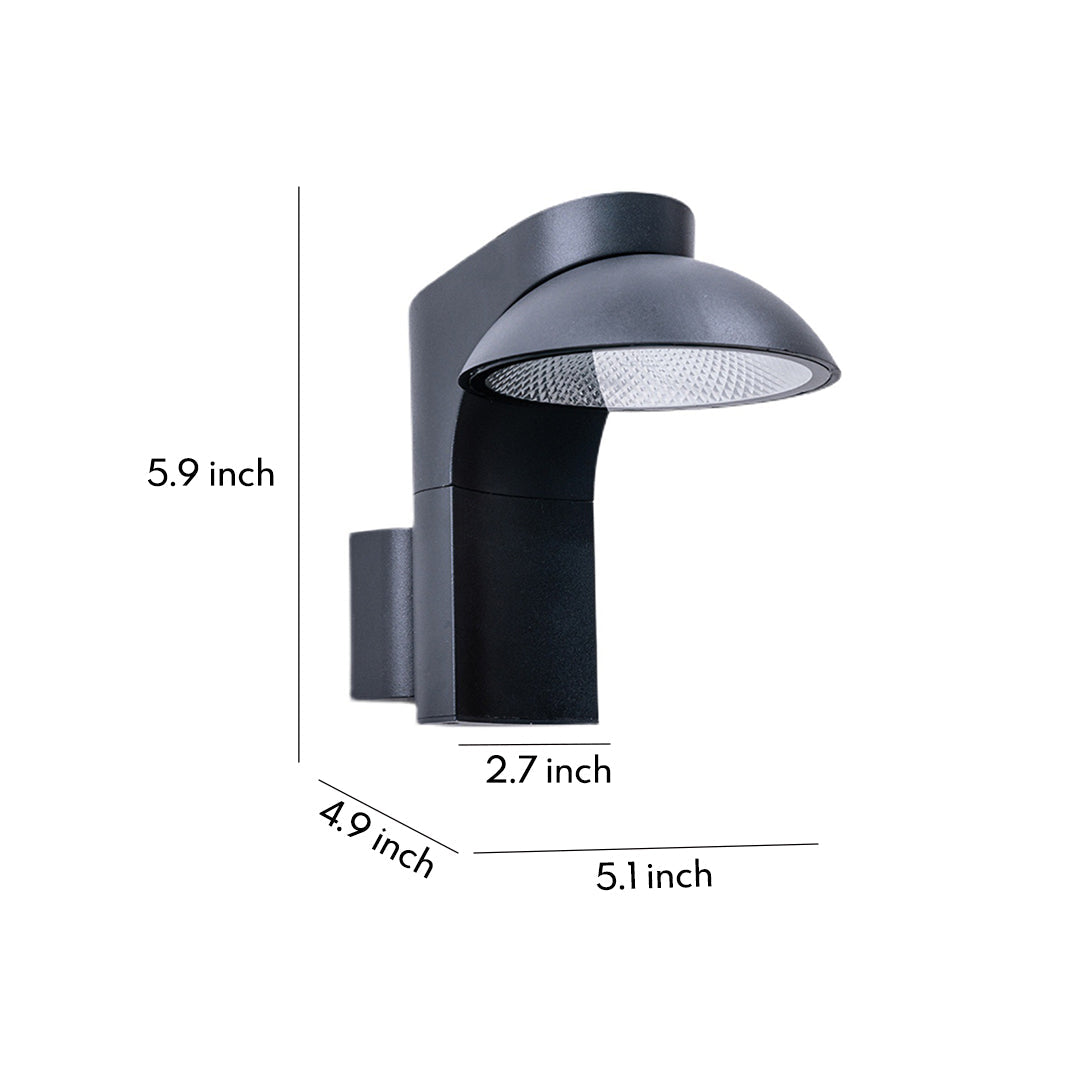 Aluminum LED Outdoor Wall Sconce, IP65 Waterproof Minimalist Light