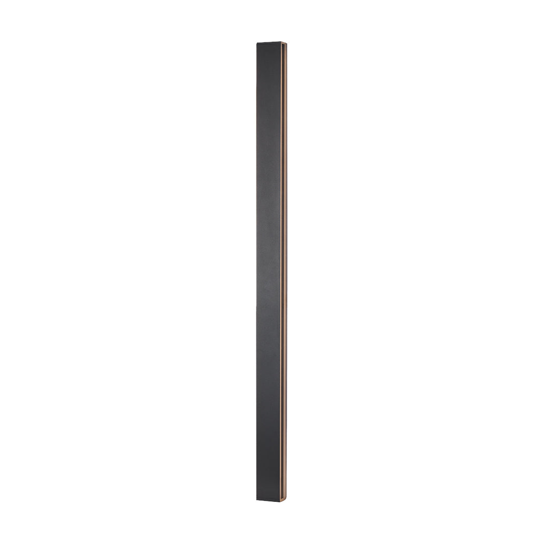 Modern Linear LED Wall Sconce in Black Aluminum with Clear Acrylic