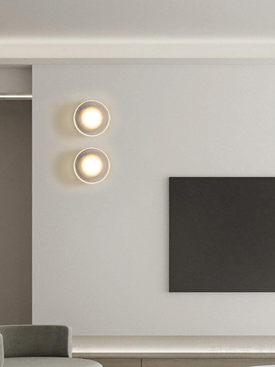Luno Ribbed Glass LED Wall Sconce in Brass for Modern Interiors