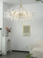 Lumière Cascade Glass Ball Chandelier – Modern Sculptural Pendant Light
