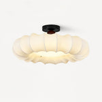 Cloudelle Flush Ceiling Light – Sculptural LED Ceiling Lamp with Walnut Accent