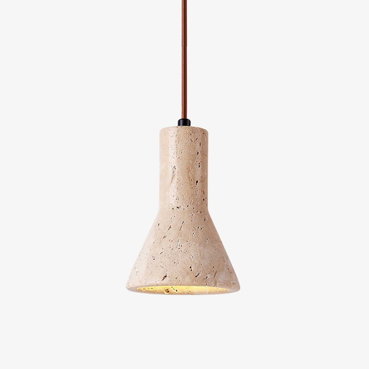 Alchemica Travertine Pendant Light – Sculptural Stone Lamp for Dining & Kitchen