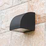 Geometric Outdoor Wall Sconce with Directional LED Light