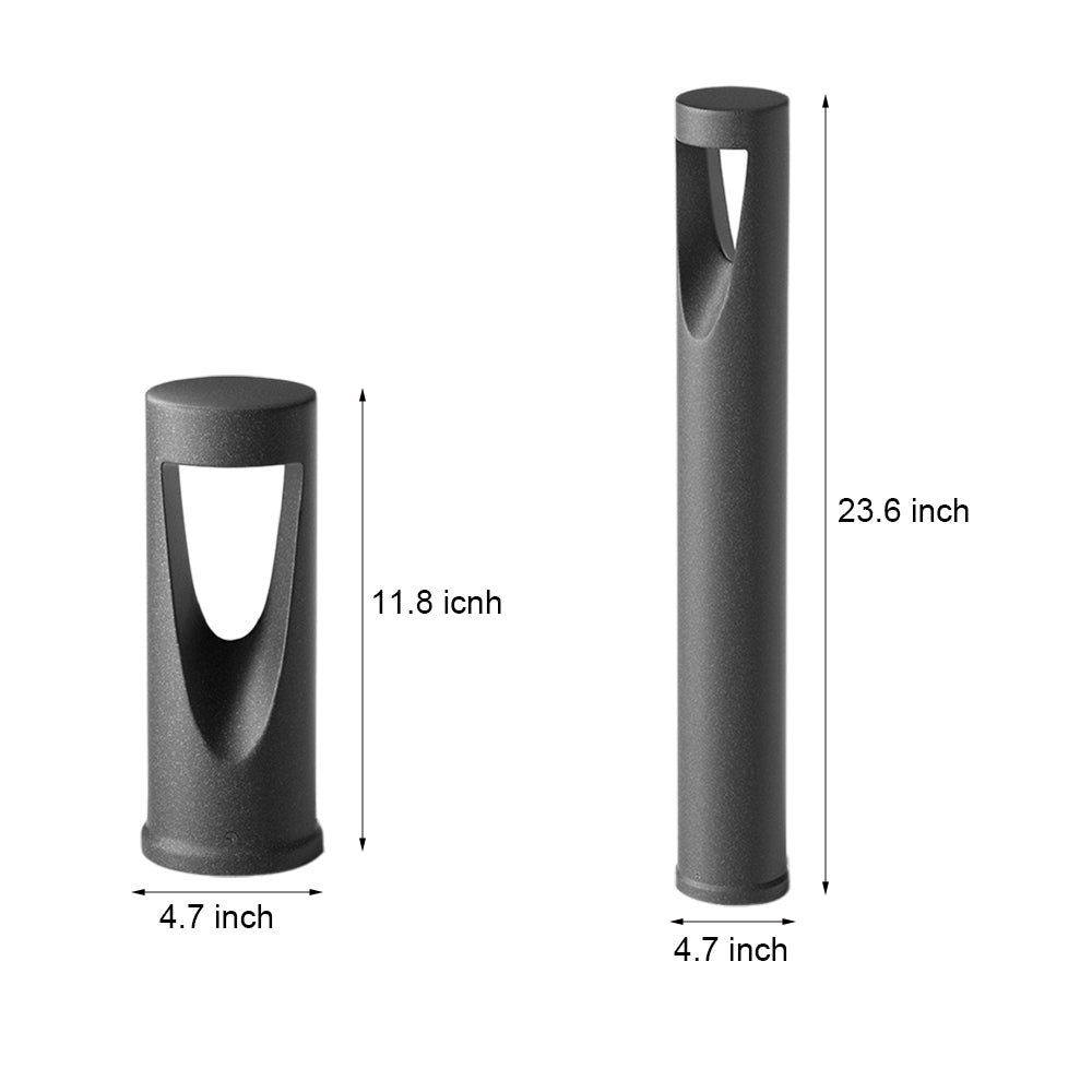 Modern LED Bollard Path Light with Warm 3000K Glow for Courtyard and Garden