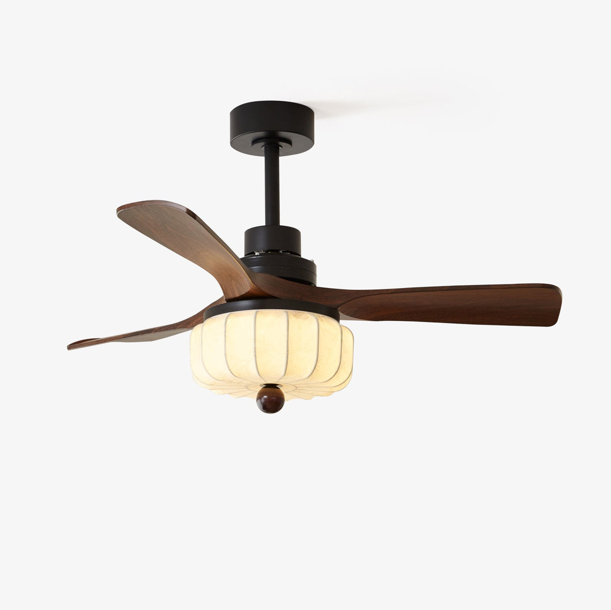 Elira Vintage Ceiling Fan with Light — Walnut Blades & Integrated LED
