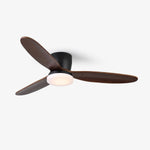 Nocturnus Ceiling Fan Light with Wooden Blades and LED
