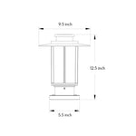 Minimalist Outdoor Bollard Light with E27 LED Bulb for Pathway and Garden