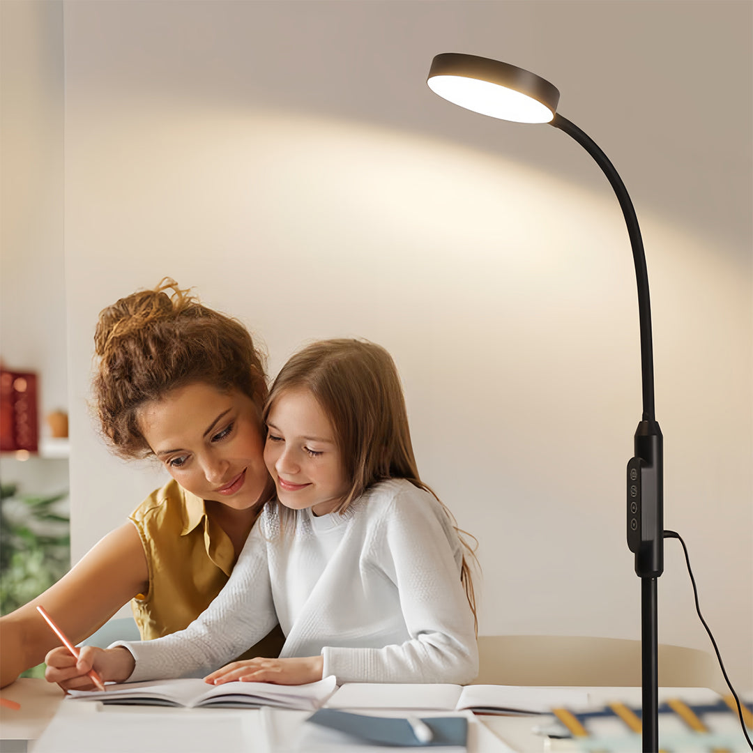Minimalist LED Floor Lamp for Reading and Piano with Touch Control