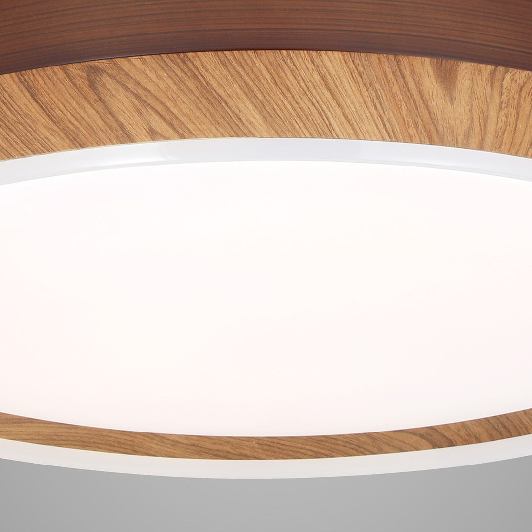 Walnut Wood Ceiling Fan with Four Lights, Silent LED Dimmable