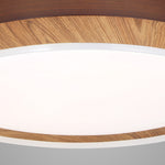 Walnut Wood Ceiling Fan with Four Lights, Silent LED Dimmable