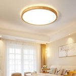 Aurelia Wood LED Flush Mount Ceiling Light – Nordic Minimalist Illumination