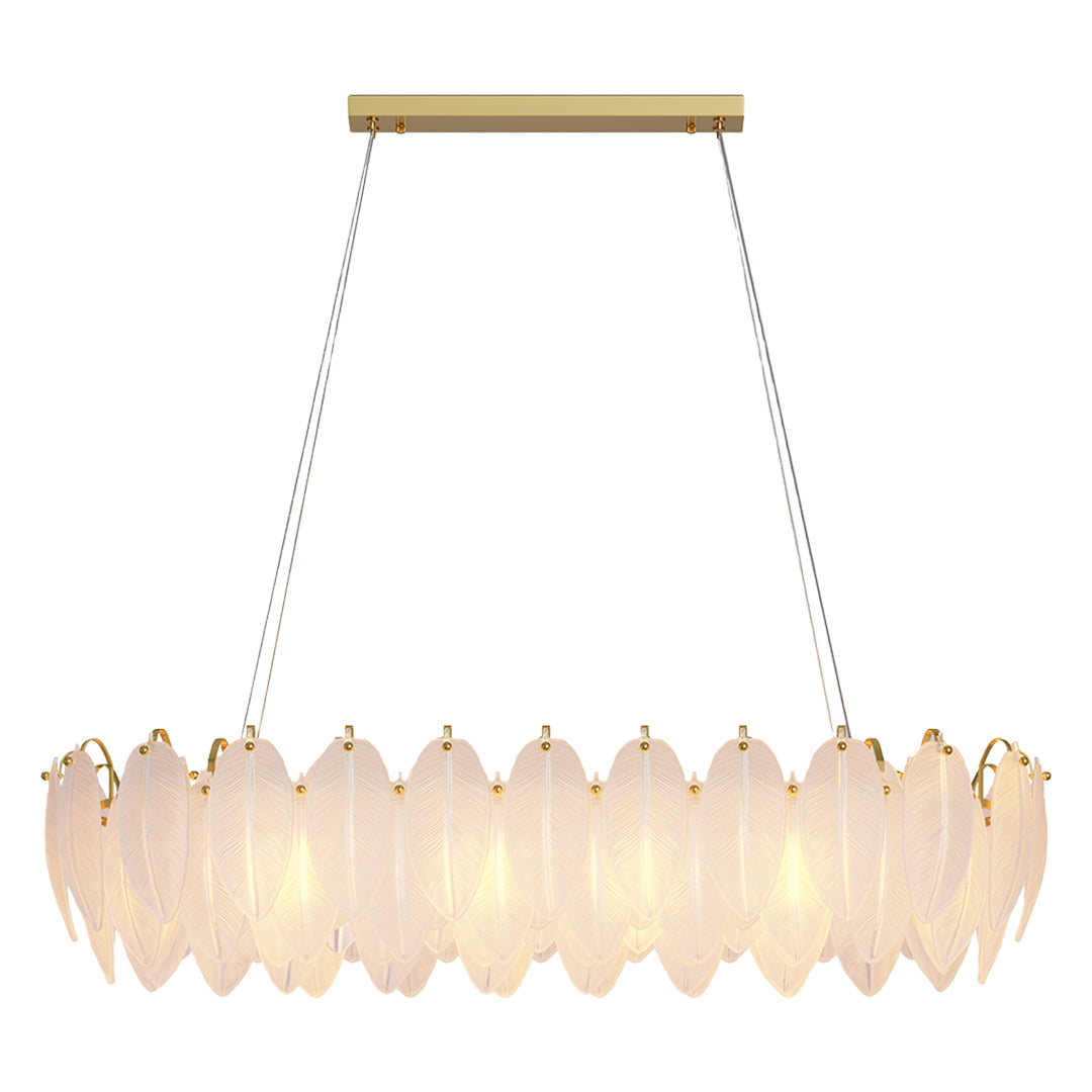 Feather Glass Chandelier Modern Luxury Pendant Light