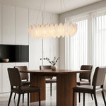Feather Glass Chandelier Modern Luxury Pendant Light