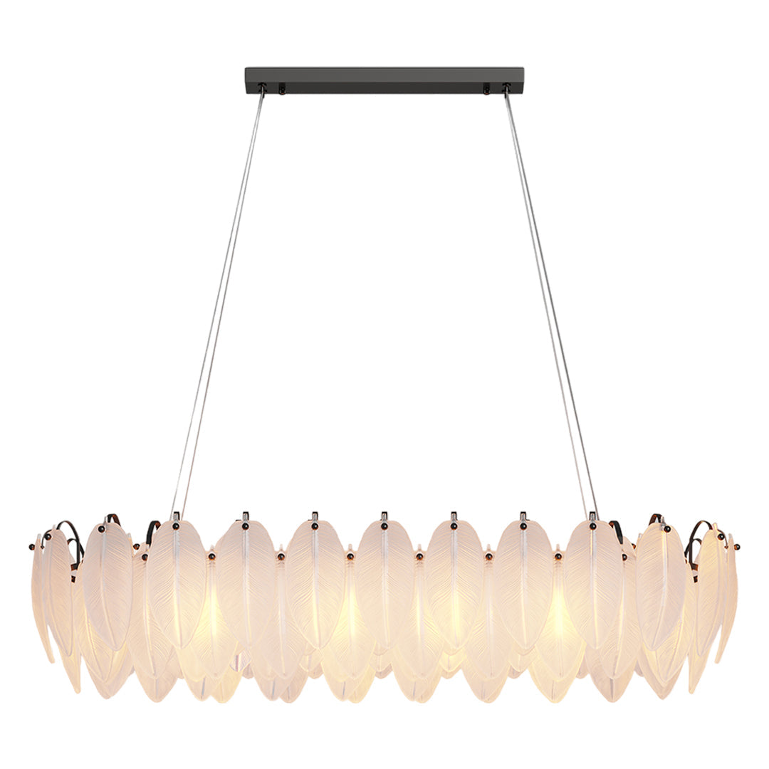 Feather Glass Chandelier Modern Luxury Pendant Light