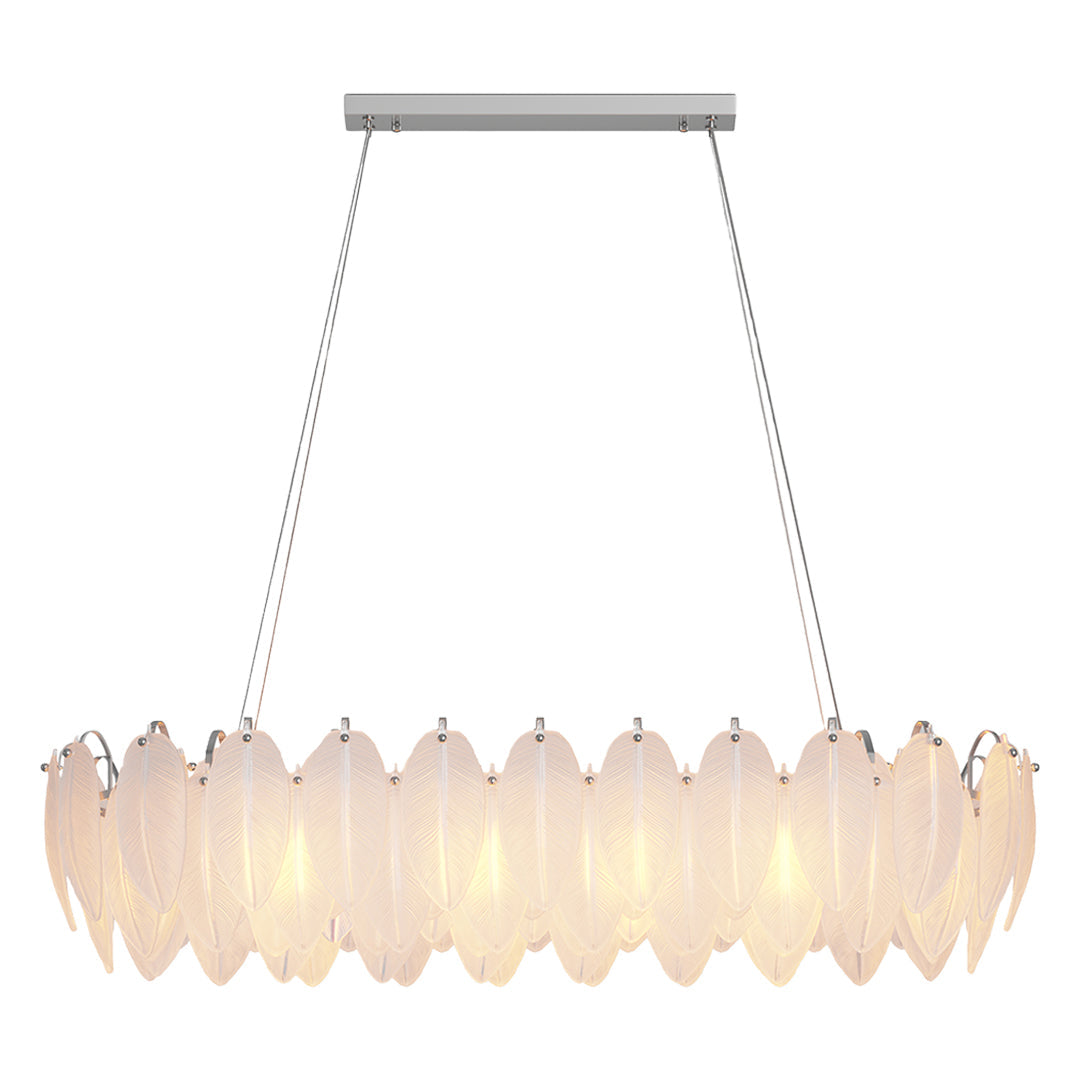 Feather Glass Chandelier Modern Luxury Pendant Light