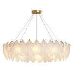 Feather Glass Chandelier Modern Luxury Pendant Light