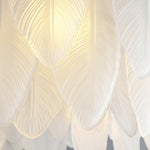 Feathers Full-Copper Chandelier with Pearl Glass Shades