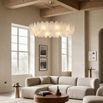 Feather Glass Chandelier Modern Luxury Pendant Light