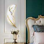 Feather LED Wall Sconce in White and Gold for Modern Interiors