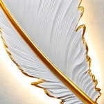 Feather LED Wall Sconce in White and Gold for Modern Interiors