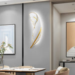 Feather LED Wall Sconce in White and Gold for Modern Interiors