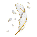 Feather LED Wall Sconce in White and Gold for Modern Interiors