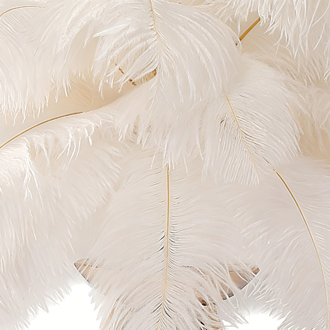Feather Table Lamp Nordic Tripod Bedside Lighting with 3 Color Temperatures