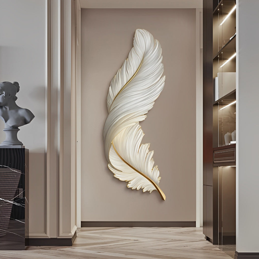 Feather Wall Lamp Art Deco LED Sconce for Modern Interiors