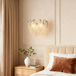 Feather Wall Sconce in Copper, Nickel, or Black – French Luxury Glass Lighting